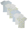 Girls Pastel Variety Short Sleeve Lap T-Shirts 6 Pack