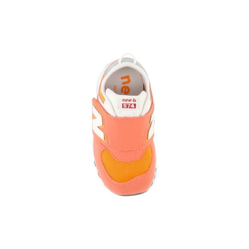 New Balance Baby 574 V1 70S Racing New-B Hook & Loop Sneaker, Gulf Red/White, 3.5 Us Unisex Infant