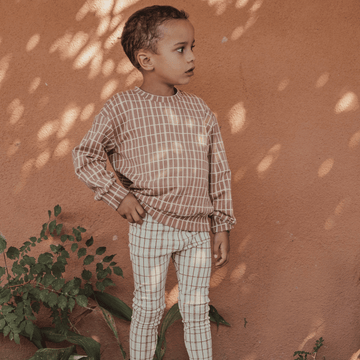 The Printed Legging - Mauve Check