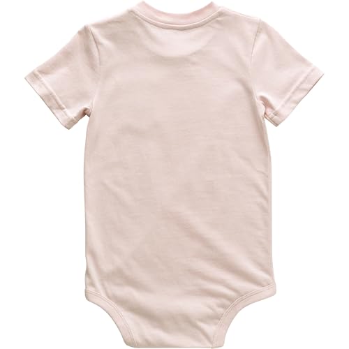 Carhartt Baby Short-Sleeve Pocket Bodysuit, Potpourri Light Pink, 3M