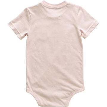 Carhartt Baby Short-Sleeve Pocket Bodysuit, Potpourri Light Pink, 3M