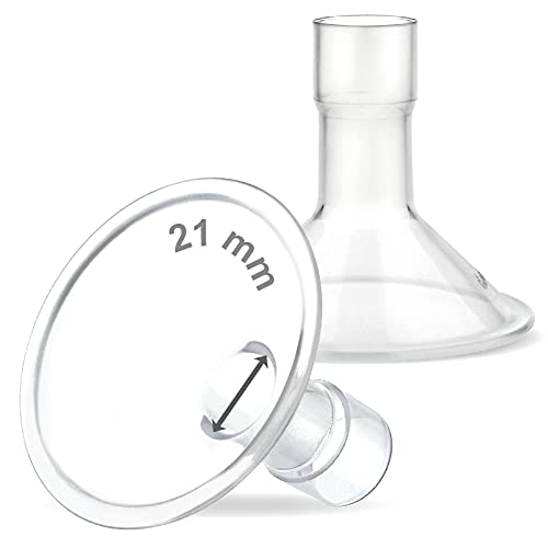 Maymom MyFit 21mm Two-Piece Design Small Breastshields, Compatible with Medela Breast Pump; Ideal for HandsFree Bra; Not Origina