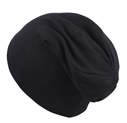 Simleshine Toddler Cotton Beanies For Boys Baby Warm Slouchy Skullcap Hats Toddler Beanie Knit Caps Black,Deep Gray