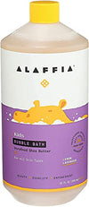 Alaffia Everyday Shea Bubble Bath Lemon Lavender, 32 Fl Oz, Calming Lemon Balm With Lavender Oil, Soft Moisturized Skin, Ma