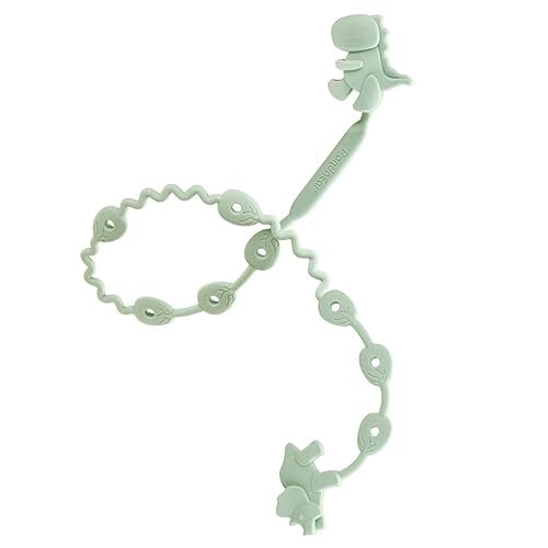 Pandaear 8 Pack Baby Toy Straps & Silicone Pacifier Clips, Dinosaur Silicone Pacifier Teether Harness Straps And Pacifier Holder