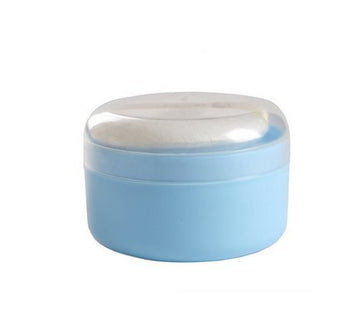 Baby After-Bath Powder Puff Container Jars Empty Refillable Plastic Soft Face Body Powder Box With Sifter Portable Baby Care Kit