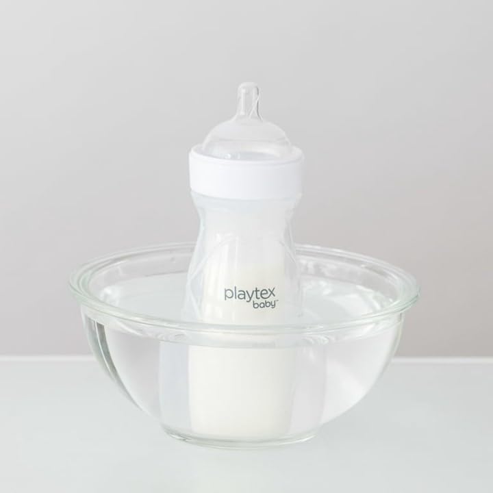 Playtex Baby Anti-Colic Nurser Bottle With Pre-Sterilized Disposable Drop-Ins Liners, Closer To Breastfeeding, 8 Oz Bottles, 3 C