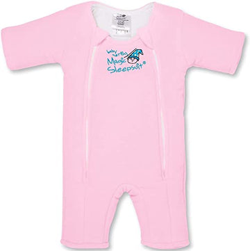 Baby Merlins Magic Sleepsuit - Swaddle Transition Product - Microfleece - Pink - 3-6 Months