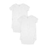 Spasilk 2 Pack Wrap Bodysuit, White, Newborn