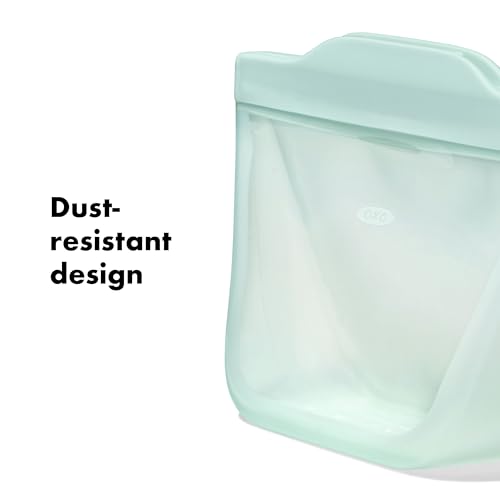 Oxo Tot Silicone Reusable Bags - 2 Piece Cup Set - Opal And Dusk