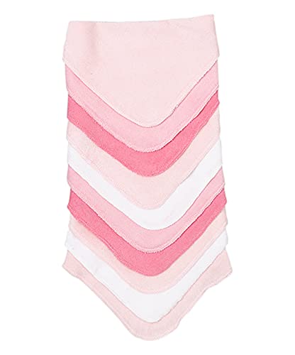 Spasilk Baby Washcloth Wipes Set For Newborn Boys And Girls, Soft Terry, Pack Of 10, Pink