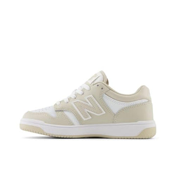New Balance Baby 480 V1 Lace-Up Sneaker, Timberwolf/White, 2 Wide Us Unisex Infant