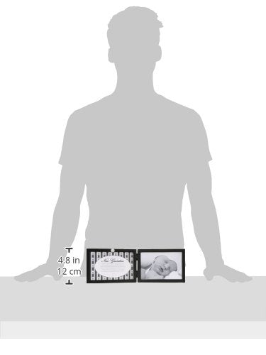 The Grandparent Gift Company - 4 X 6 Black Double Hinged Table Or Shelf Frame- New Grandma - Baby Reveal Or Shower Gift