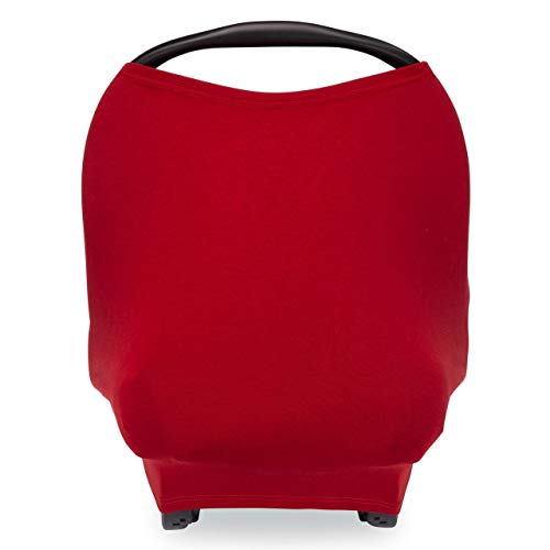 Parker Baby 4 In 1 Car Seat Cover For Girls And Boys - Stretchy Carseat Canopy, Nursing Cover, Grocery Cart Cover, High Chair Co