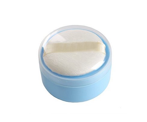 Baby After-Bath Powder Puff Container Jars Empty Refillable Plastic Soft Face Body Powder Box With Sifter Portable Baby Care Kit
