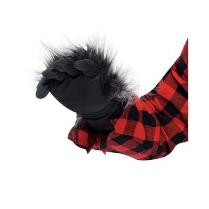 Amscan Hungry Howler Werewolf Costume For Kids, Small (4-6), With Plaid Shirt, Furry Mask And Gloves