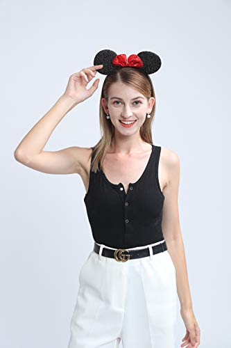 Fanyity 2 Pcs Mouse Ears Headband Hairs Accessories For Children Mom Baby Boys Girls Birthday Party Or Celebrations