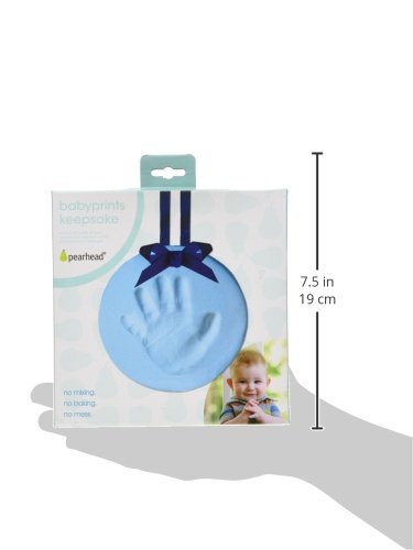 Pearhead Babyprints Babys First Handprint or Footprint Ornament Kit, Easy No-Bake DIY Clay Impression, Christmas Baby Keepsake