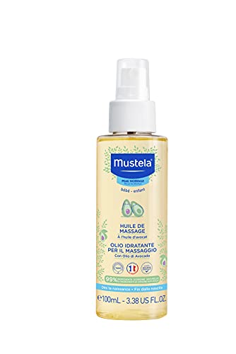 Mustela Baby Massage Oil - 100Ml | Nourishing & Relaxing Massage Oil For Delicate Baby Skin | Clinically Tested, Hypoallergenic