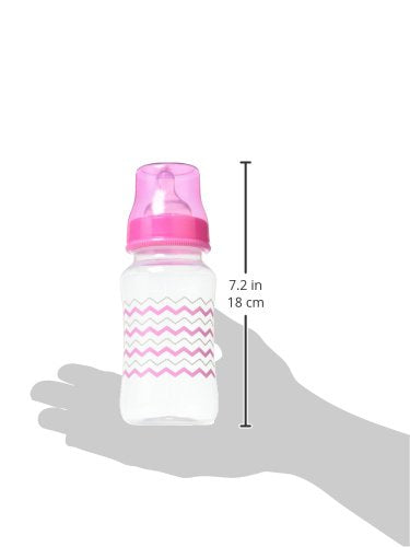 Cribmates 2 Piece Wide Bottle Whale Zigzag, Pink/Grey, Multicolored