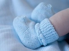 Nurses Choice Blue Newborn Baby Socks Includes 6 Pairs Of Cotton Socks