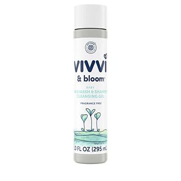 Vivvi & Bloom Gentle 2-In-1 Baby Wash & Shampoo Cleansing Gel, Leaves Sensitive Skin Feeling Healthy & Moisturized, Fragrance-Fr
