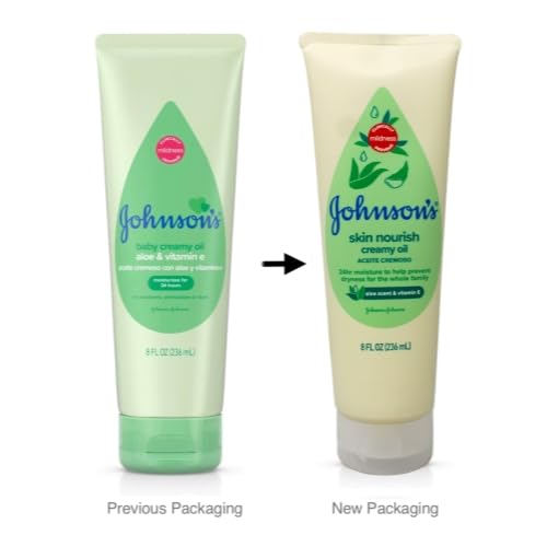 Johnson'S Baby Creamy Oil - Aloe Vera & Vitamin E - 8 Oz
