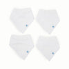 Little Unicorn Baby Bandana Bib 4 pack | Absorbent, Extra Soft Cotton for Drooling & Teething | Adjustable fit (White)