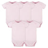Gerber Unisex Baby 5 Pack Onesies Multi-Packs Bundle Interlock 180 Gsm Shirt, Light Pink, 12 Months Us