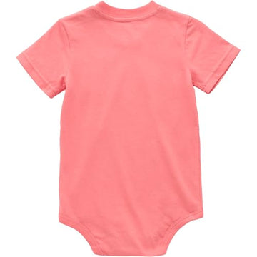 Carhartt Baby Short-Sleeve Pocket Bodysuit, Dubarry Pink, 24M