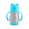 Munchkin? Cool Cat? Toddler Sippy Cup With Straw Cup, 8 Ounce, Stainless Steel, Blue