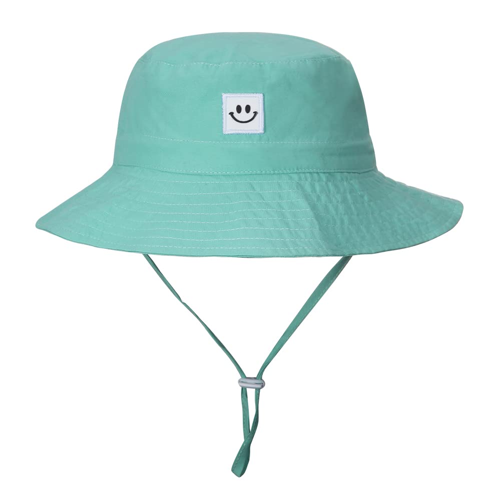 Toddler Sun Hat 6-12 Months,12-24 Months 2Pack Smile Face Auqa/White