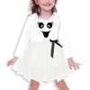 Remimi Toddler Halloween Dresses Ghost Dress White Tutu Dress Cute Long Sleeve Birthday Outfit 1-2T