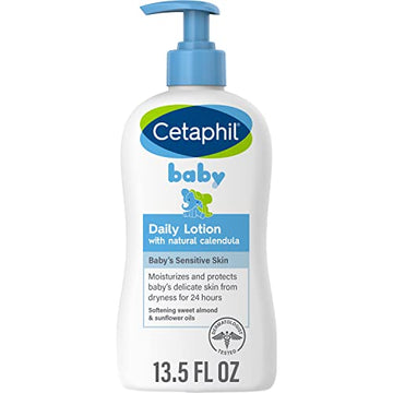 Cetaphil Baby Daily Lotion With Organic Calendula |Vitamin E | Sweet Almond & Sunflower Oils |13.5 Fl. Oz