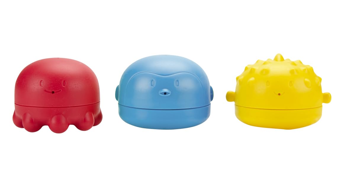 Ubbi Squeeze and Switch Silicone Bath Toys for Toddlers and Baby, Colorful Mix and Match Baby Bath Accessory, Water Toys for Tod