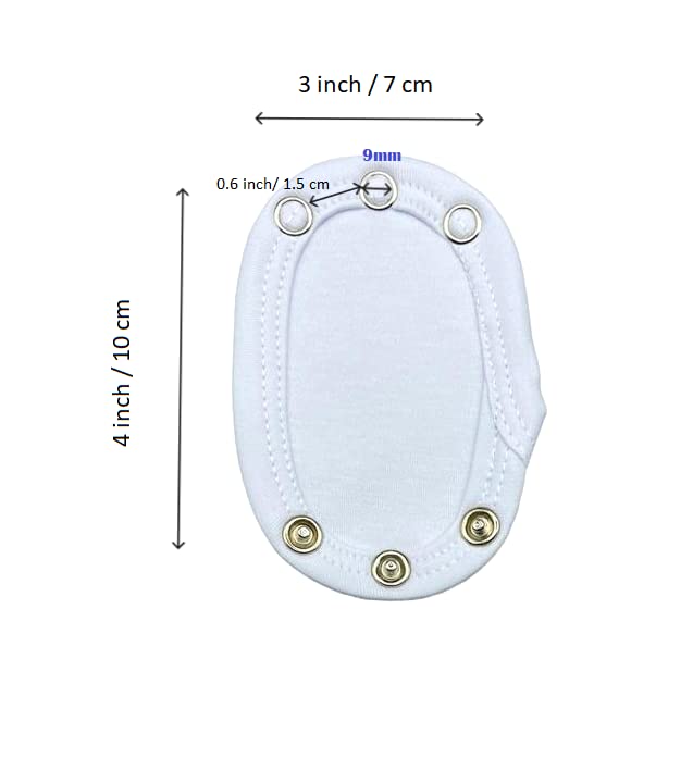 Matissa Pack Of 3 Baby Bodysuit Onesie Extenders Double Layer 100% Cotton