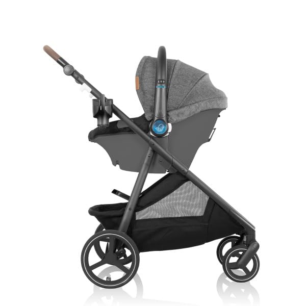 Evenflo Shyft Intuiti+ Travel System Featuring Revolve180 Litemax Nxt With Sensorysoothe (Angler Tweed)