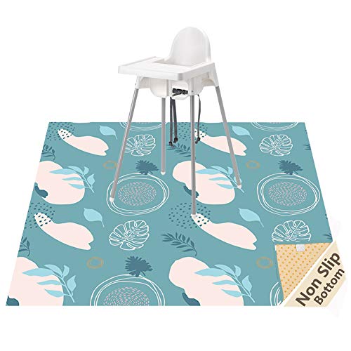 Splat Mat For Under High Chair/Arts/Crafts, Womumon Washable Spill Mat Waterproof Anti-Slip Floor Protector Splash Mat, Messy Ma