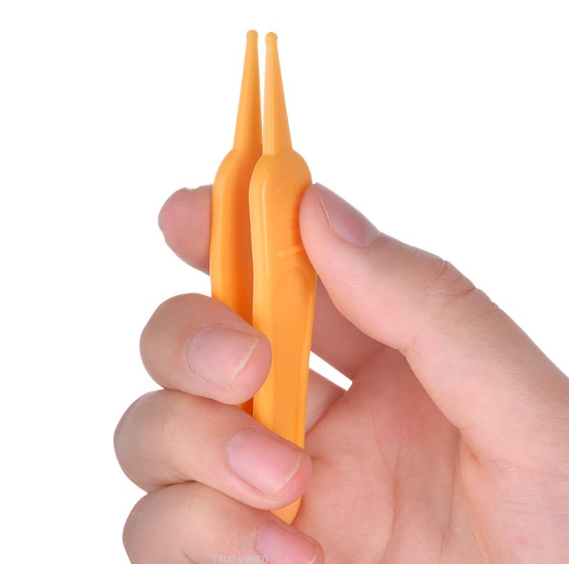 Duehut Hllmx 6 Pcs Infant Nose Cleaning Tweezer With Plastic Round-Head Baby Ear Nose Navel Cleaner Clip For Baby Care