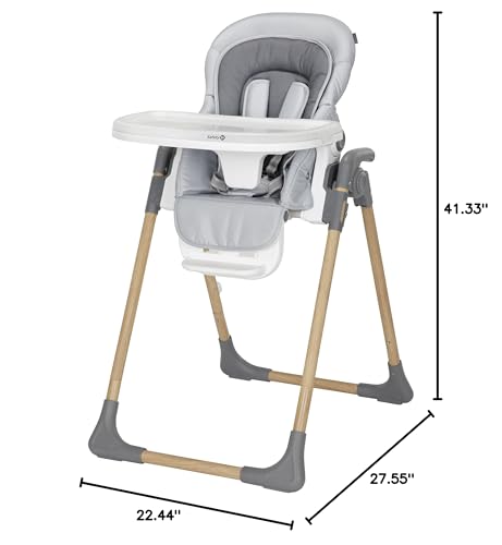 Safety 1St 3-In-1 Grow And Go Plus High Chair, 3 Modes Of Use: Infant Recliner, Toddler High Chair, And Child Seat, High Street