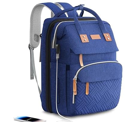 ISMGN Diaper Bag Backpack with Changing Station, Large Diaper Bag, Multifunctional Diaper Bag, Blue