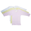 Bambini Girls Pastel Variety Long Sleeve Lap T-Shirts - Newborn - Pink/Yellow/White