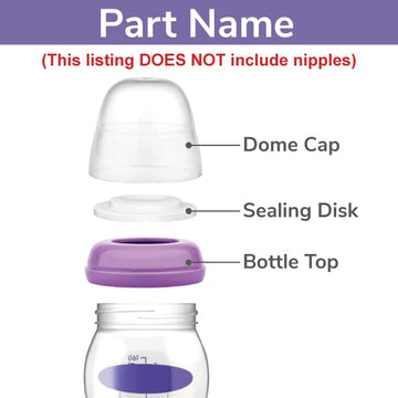 Maymom Bottle Dome Cap, Bottle Top, Sealing Disk Compatible With Lansinoh Bottle, Momma Bottles, Not Original Lansinoh Pump Part