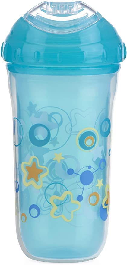 Nuby 9 Oz No-Spill Insulated Cool Sipper, Teal