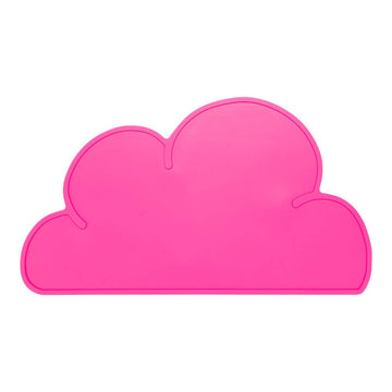 Restaurantware Silicone Cloud Shaped Food Placemat - Magenta - Non-Slip - Easy Clean - Tabletop Protection - Great For Infants T