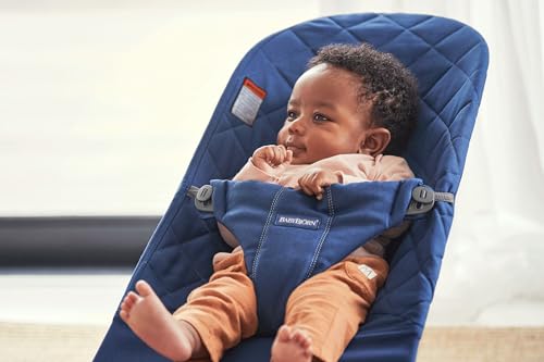 Babybjrn Bouncer Bliss, Midnight Blue, Woven, Classic Quilt | 2-In-1 Adjustablebaby Bouncer Seat And Toddler Chair, Newborn To T