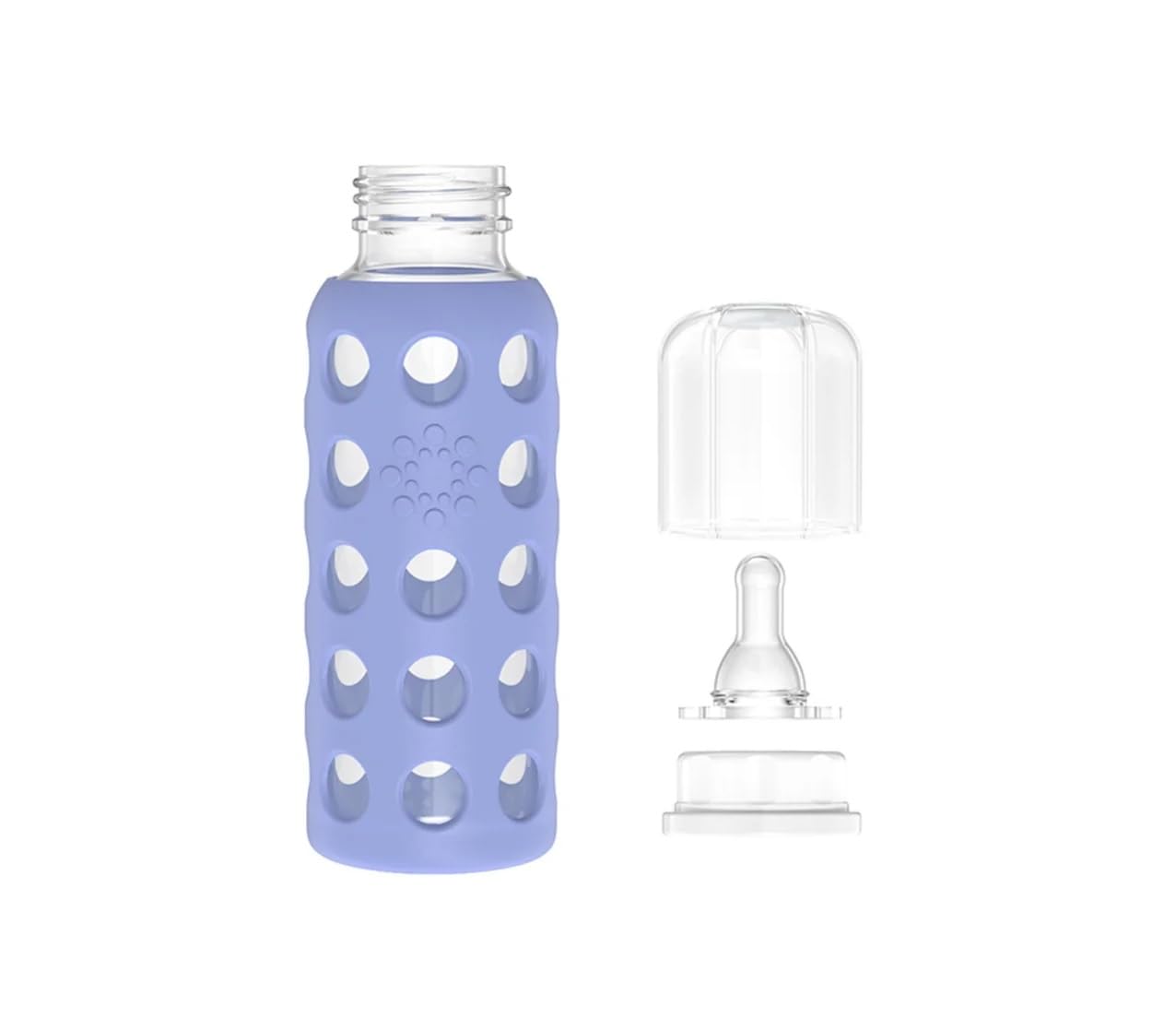 Lifefactory 9Oz Glass Baby Bottle 2Pk (Kale/Blueberry)