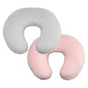 Owlowla 2Pack Nursing Pillow Cover Grey&Pink Nursing Pillow Covers Set Breastfeeding Pillow Slipcover Fits Naked Nursing Pillow