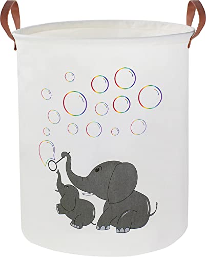 Clocor Elephant Laundry Basket,Baby Nursery Hamper For Boys And Girls,Kids Toys Bin For Bedroom,Gift Basket(Baby Hamper