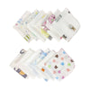 hejhncii Baby Wash Cloth Set Cute Cartoon Print Double Layer Gauze Reusable Absorbent Burp Cloth Soft Baby Wash Cloths for Face